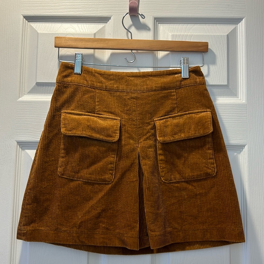Corduroy mini skirt